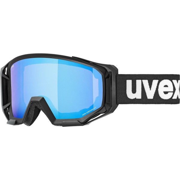 Uvex Athletic CV Brille black mat mirror blue/green S2