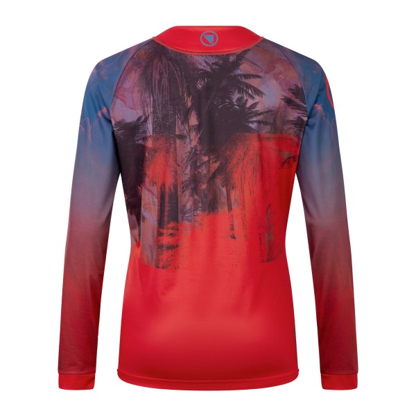 Endura Damen Tropical T-Shirt LTD langarm - Granatapfel