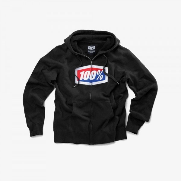 100% Official Full-Zip Hoody black